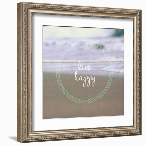 Live Happy-Lisa Hill Saghini-Framed Art Print