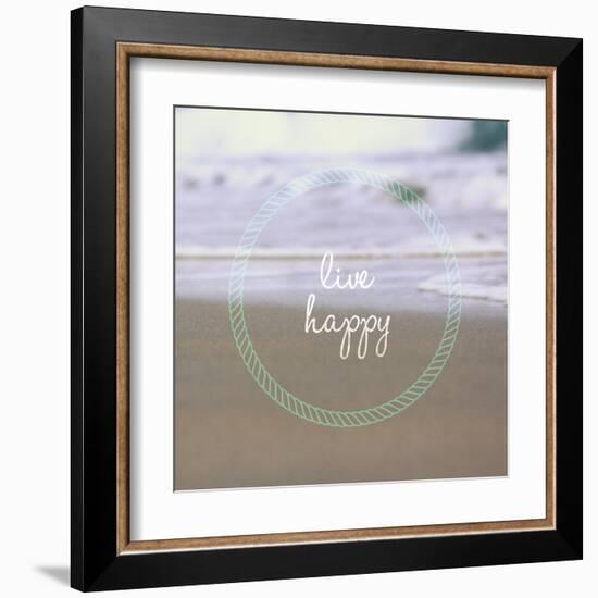 Live Happy-Lisa Hill Saghini-Framed Art Print