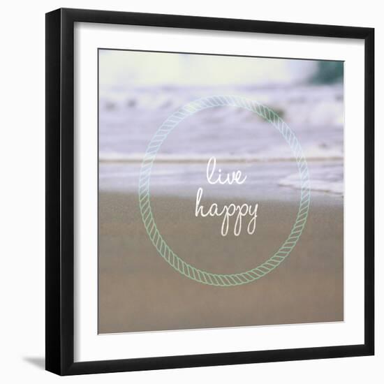 Live Happy-Lisa Hill Saghini-Framed Art Print