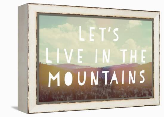 Live in the Mountains-Vintage Skies-Framed Premier Image Canvas