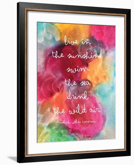 Live In The Sunshine Watercolor-Amy Brinkman-Framed Art Print