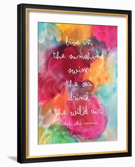 Live In The Sunshine Watercolor-Amy Brinkman-Framed Art Print