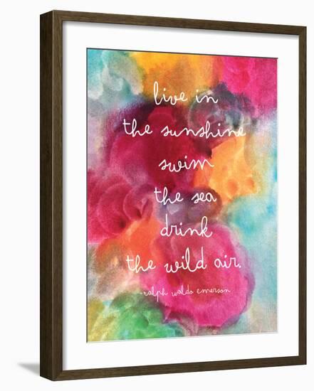 Live In The Sunshine Watercolor-Amy Brinkman-Framed Art Print
