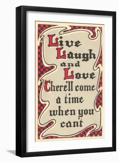 Live, Laugh and Love-null-Framed Art Print