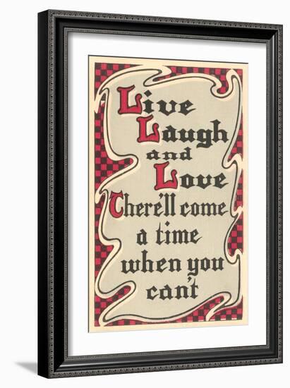 Live, Laugh and Love-null-Framed Art Print