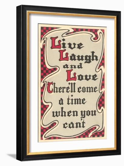 Live, Laugh and Love-null-Framed Art Print