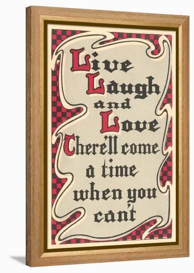 Live, Laugh and Love-null-Framed Stretched Canvas