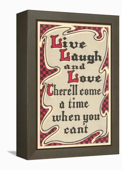 Live, Laugh and Love-null-Framed Stretched Canvas