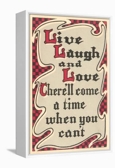 Live, Laugh and Love-null-Framed Stretched Canvas