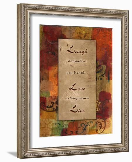 Live Laugh Love Autumn Blooms-Smith Haynes-Framed Art Print