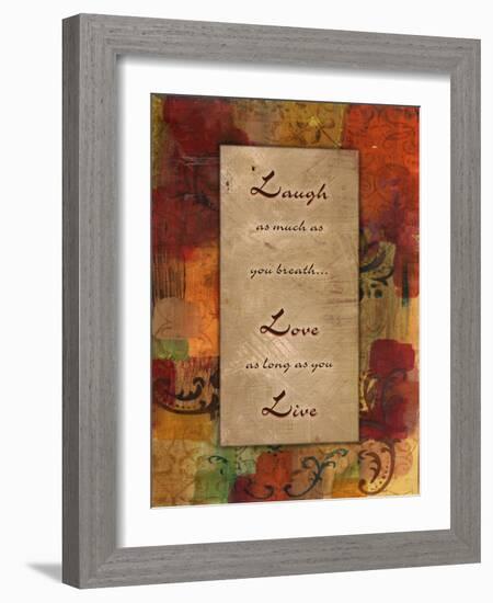 Live Laugh Love Autumn Blooms-Smith Haynes-Framed Art Print