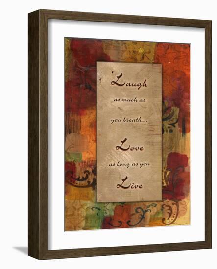 Live Laugh Love Autumn Blooms-Smith Haynes-Framed Art Print