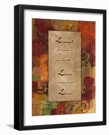 Live Laugh Love Autumn Blooms-Smith Haynes-Framed Art Print