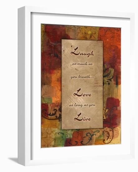 Live Laugh Love Autumn Blooms-Smith Haynes-Framed Art Print