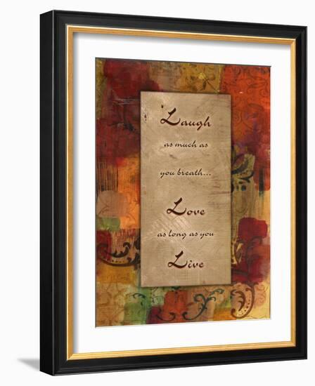 Live Laugh Love Autumn Blooms-Smith Haynes-Framed Art Print