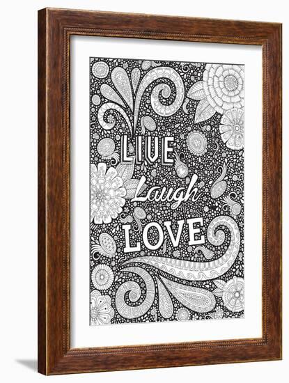 Live Laugh Love Black-Hello Angel-Framed Giclee Print