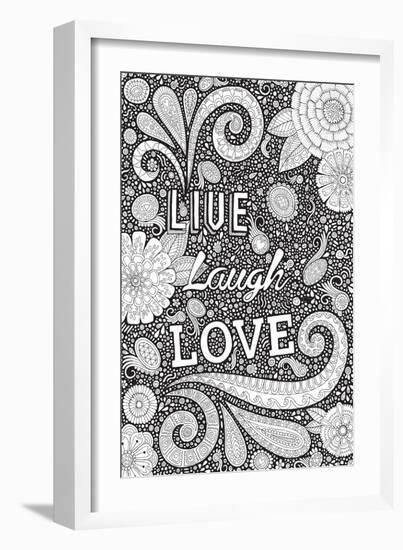 Live Laugh Love Black-Hello Angel-Framed Giclee Print