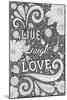 Live Laugh Love Black-Hello Angel-Mounted Giclee Print