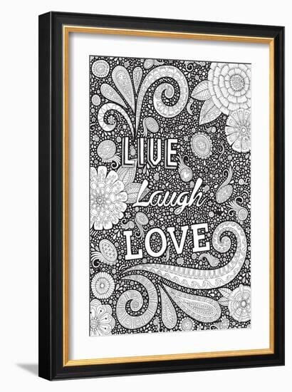 Live Laugh Love Black-Hello Angel-Framed Giclee Print