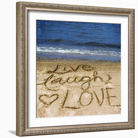 Live Laugh Love in the Sand-Kimberly Glover-Framed Photographic Print