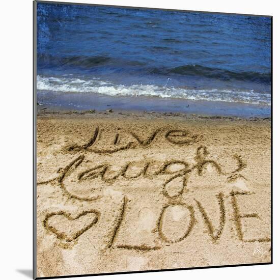 Live Laugh Love in the Sand-Kimberly Glover-Mounted Photographic Print