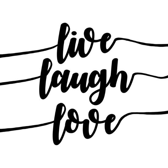 Live Laugh Love Script Art Print By Color Me Happy Art Com