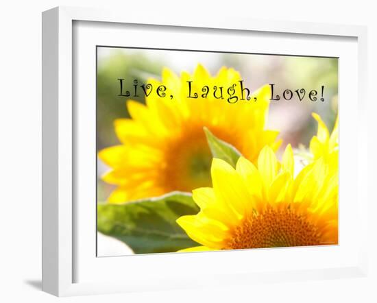 Live Laugh Love: Sunflower-Nicole Katano-Framed Photo