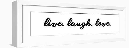 Live Laugh Love - White-Color Me Happy-Framed Art Print