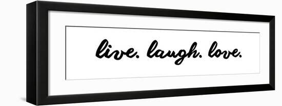 Live Laugh Love - White-Color Me Happy-Framed Art Print