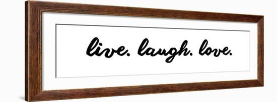 Live Laugh Love - White-Color Me Happy-Framed Art Print