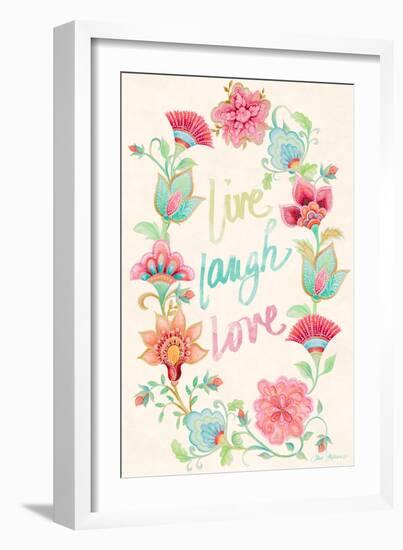 Live Laugh Love Wreath-Janice Gaynor-Framed Art Print