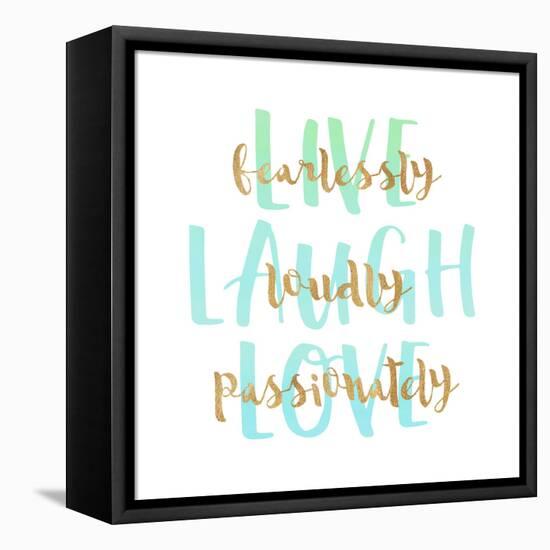 Live, Laugh, Love-Bella Dos Santos-Framed Stretched Canvas