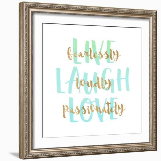 Live, Laugh, Love-Bella Dos Santos-Framed Art Print