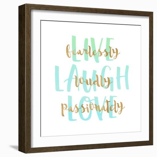 Live, Laugh, Love-Bella Dos Santos-Framed Art Print