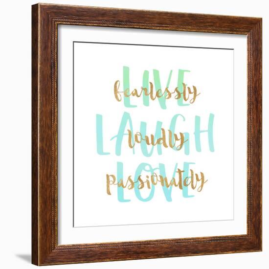 Live, Laugh, Love-Bella Dos Santos-Framed Art Print