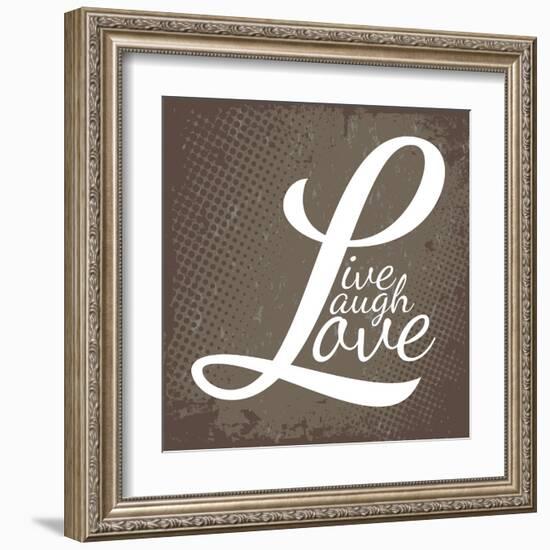 Live Laugh Love-arenacreative-Framed Art Print