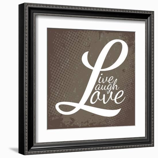 Live Laugh Love-arenacreative-Framed Art Print