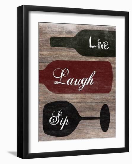 Live Laugh Sip-Sheldon Lewis-Framed Art Print