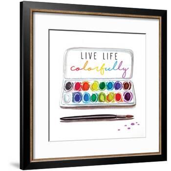 Live Life Colorfully-Elizabeth Tyndall-Framed Art Print
