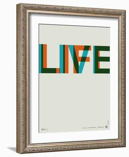 Live Life Poster 2-NaxArt-Framed Art Print