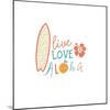 Live, Love, Aloha - Summer Emblem-Tasiania-Mounted Art Print