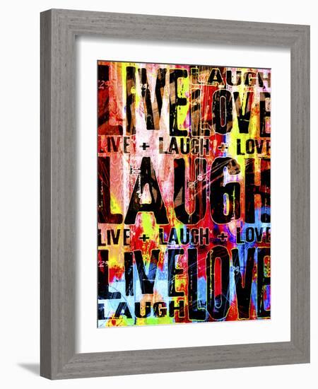 Live Love Laugh-Roseanne Jones-Framed Giclee Print