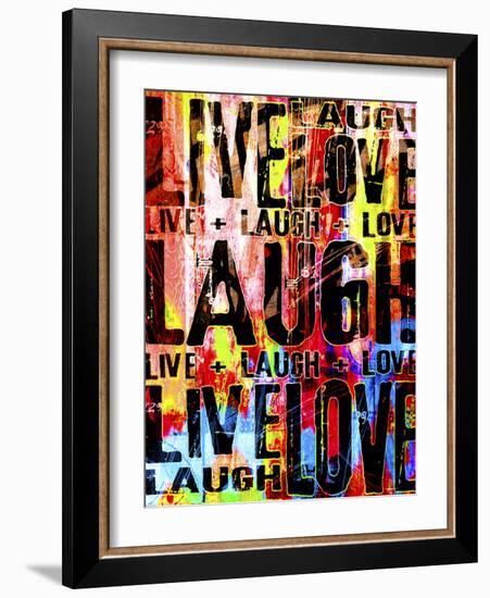 Live Love Laugh-Roseanne Jones-Framed Giclee Print