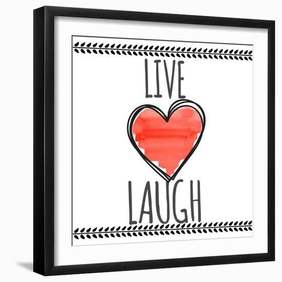 Live Love Laugh-Taylor Greene-Framed Art Print