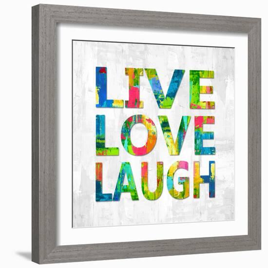 Live Love Laugh-Jamie MacDowell-Framed Art Print