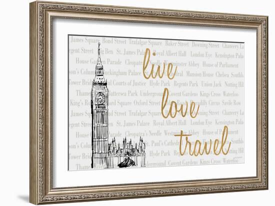 Live, Love, Travel-Nicholas Biscardi-Framed Art Print