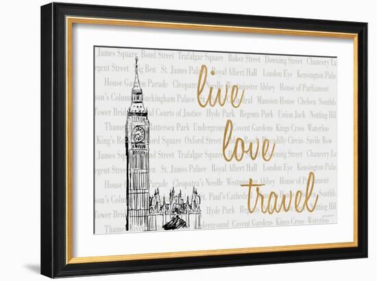 Live, Love, Travel-Nicholas Biscardi-Framed Art Print