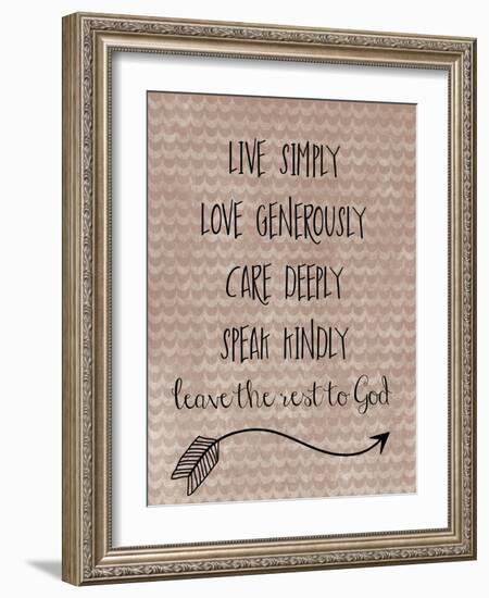 Live Simply-Erin Clark-Framed Giclee Print