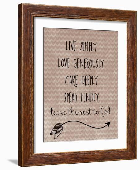 Live Simply-Erin Clark-Framed Giclee Print