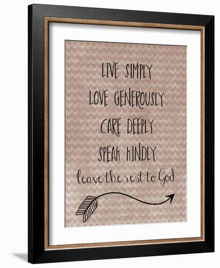 Live Simply-Erin Clark-Framed Giclee Print